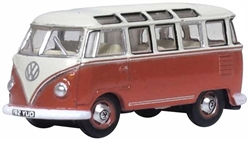 Oxford NVWS001 N 1951 Volkswagen T1 Samba Passenger Van Assembled Sealing Wax Red, Beige Gray