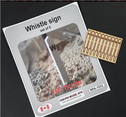 Osborn Model Kits 1033 HO Whistle Signs 5 Set Kit