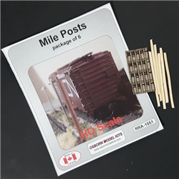 Osborn Model Kits 1051 HO Mile Posts 6 pk Kit