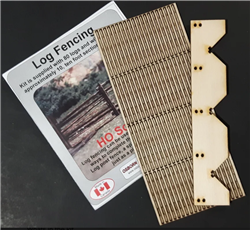 Osborn Model Kits 1082 HO Log Fence 80 Logs Kit