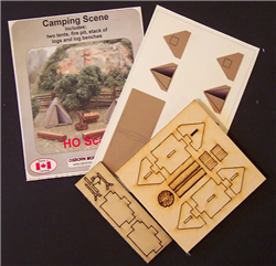 Osborn Model Kits 1113 HO Tents/Fire Pit Scene Kit