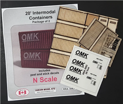 Osborn Model Kits 3063 N 20' Intermodal Container 2 pk Kit