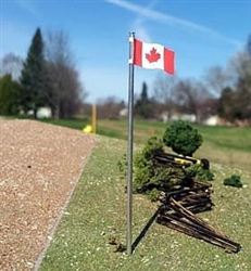 Osborn Model Kits 3093 N Canadian Flag & Pole 3 pk Kit