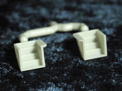 Palace Car Co. 4003 HO Underbody Details Pkg 4 4-Tread Fixed Steps For Rock Island Rebuilt Coaches
