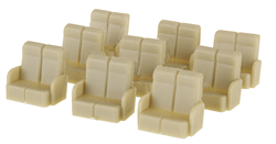 Palace Car Co. 500136 HO Passenger Car Seating Streamliner Individual Coach Seats pkg 36