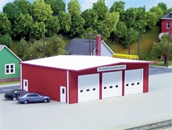 Pikestuff 0192 HO Firestation Kit 40X50' Red