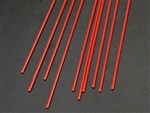 Plastruct 90272 Fluorescent Acrylic Rods Red 3/32 x 10" Long Pkg 8