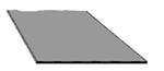 Plastruct 90366 ABS Strip Stock 1-1/4 x 24" Steel .030" .08cm Pkg 4