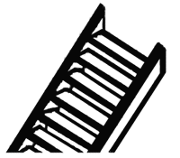 Plastruct 90445 Stairway 13/32 x 1-1/8 x 12" 