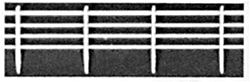 Plastruct 90455 O 4-Bar Horizontal Fence 30"