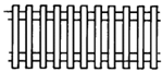 Plastruct 90465 O Picket Fence 28"