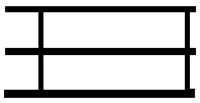 Plastruct 90682 Styrene Handrails Pkg 2 7/16 x 6" Long 3/4" Between Posts 