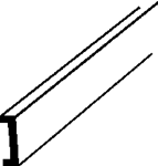Plastruct 90535 Styrene Structural Shapes Channels 3/16 x 15" Long Pkg 5