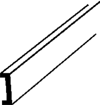 Plastruct 90535 Styrene Structural Shapes Channels 3/16 x 15" Long Pkg 5