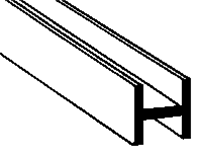 Plastruct 90545 Styrene Structural Shapes H-Columns 3/16 x 24" Long Pkg 5