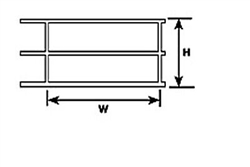 Plastruct 90685 (1) Handrails-16 G Scale