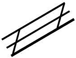 Plastruct 90695 G Styrene Stair Railing 1/24 Scale 24" Long