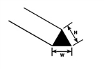 Plastruct 90844 Styrene Triangular Rod 10" .080" Pkg 10