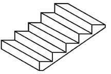 Plastruct 90957 HO Styrene Steps/Louvers 17-Degree Incline 3-7/8 x 2-1/8"