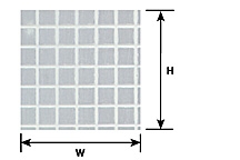 Plastruct 91544 Patterned Sheets Square Tiles 0.02 x 7 x 12" Sheets Pkg 2 .235" Tiles