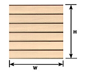 Plastruct 91558 Patterned Sheets Siding Clapboard 0.02 x 7 x 22" .250" Spacing