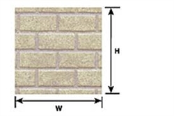 Plastruct 91618 G Patterned Sheets Concrete Block .020 x 7 x 24" .650" Beige Bricks 