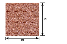 Plastruct 91643 G Patterned Sheets Roofing Scalloped Tile 0.02 x 7 x 24" .375" Edge Tiles