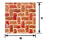 Plastruct 91645 G Patterned Sheets Stone Interlocking Paving 0.02 x 7 x 24" .350" Stones