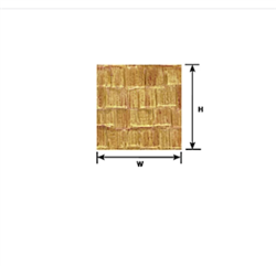 Plastruct 91659 G Patterned Sheets Roofing Wood Shake Shingles 0.02 x 7 x 12" Pkg 2 .375" Beige Shingles