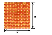 Plastruct 91883 O Brick Patterned Plastic Sheet