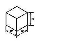 Plastruct 92026 Acrylic Cube 1" Square