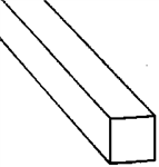 Plastruct 92061 Acrylic Rod Square 17-1/2" 44.5cm Long 1/8" .3cm pkg 10