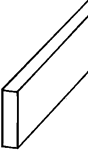 Plastruct 92071 Acrylic Rod-Rectangular 5/8 x 1/8 x 17-1/2"