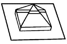 Plastruct 93006 Pyramid Skylights Clear Copolyester Plastic 1" Pkg 2
