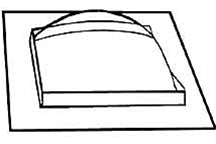 Plastruct 93011 Dome Skylights Clear Copolyester Plastic 1/4" Pkg 2