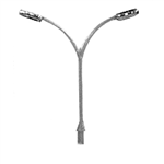 Plastruct 94808 HO 1980s Double-Boulevard Street Lights Non-Operating pkg 4