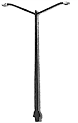 Plastruct 94812 HO 1960s Era Street Lights Non-Operating pkg 4