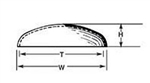 Plastruct 95771 Acrylic Domes-Elliptical 6" Diameter