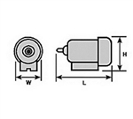Plastruct 95912 5/16" x 1/2" x 3/8" ABS Plastic Motor (Pack of 3)