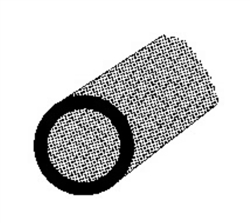Plastruct TB225 2-1/4 Abs Round Tubing 18"