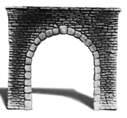 Pre-Size 203 N Single Track Tunnel Portal Random Stone