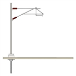 Peco LC-110 HO Catenary System Mast w/ Registration Arm