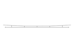 Peco LC154 HO Catenary System Contact Wire 19-11/16" pkg 5