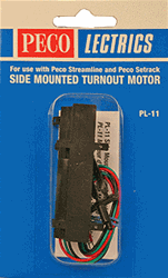 Peco PL-11 HO PL--11 Side-Mounting Turnout Motor Recommended 16 Volts AC at 2 Amps
