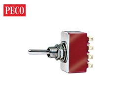 Peco PL-21 Toggle Switch Four Pole Double Throw for Use w/ #552-54