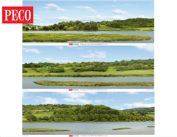 Peco SKP-01 Backscene Photographic Background 95 x 13" River Valley