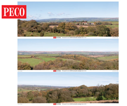 Peco SKP-04 Backscene Photographic Background 95 x 13" Countryside