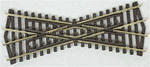 Peco SL-393 N Code 80 Short Insulfrog Crossing w/Wood Ties Streamline 25 Degree Angle