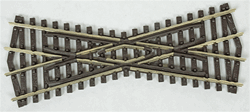 Peco SL-393 N Code 80 Short Insulfrog Crossing w/Wood Ties Streamline 25 Degree Angle