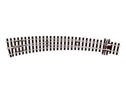 Peco SLE1487 HO HOm 12mm Meter Gauge 75 Nickel Silver Curved Turnout Electrofrog Left Hand